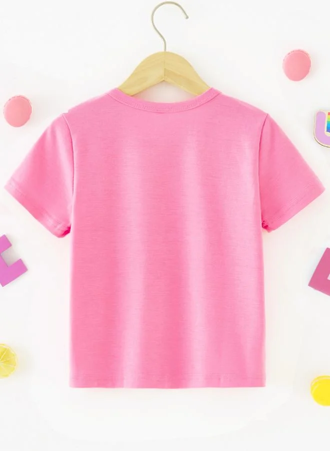 Take Two Take Two Girls Pink Turtle Adorable Graphic T-Shirt