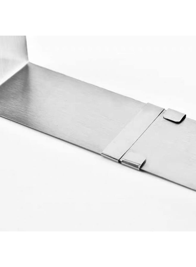 Utoolmart قالب كعكة قابل للتعديل 6" إلى 11" - قاطع موس مربع من الفولاذ المقاوم للصدأ، قالب خبز، أداة طهي للمخبوزات - Image 3