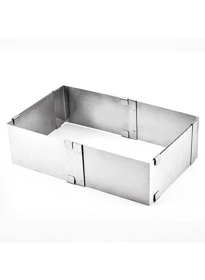 Utoolmart قالب كعكة قابل للتعديل 6" إلى 11" - قاطع موس مربع من الفولاذ المقاوم للصدأ، قالب خبز، أداة طهي للمخبوزات - Image 2
