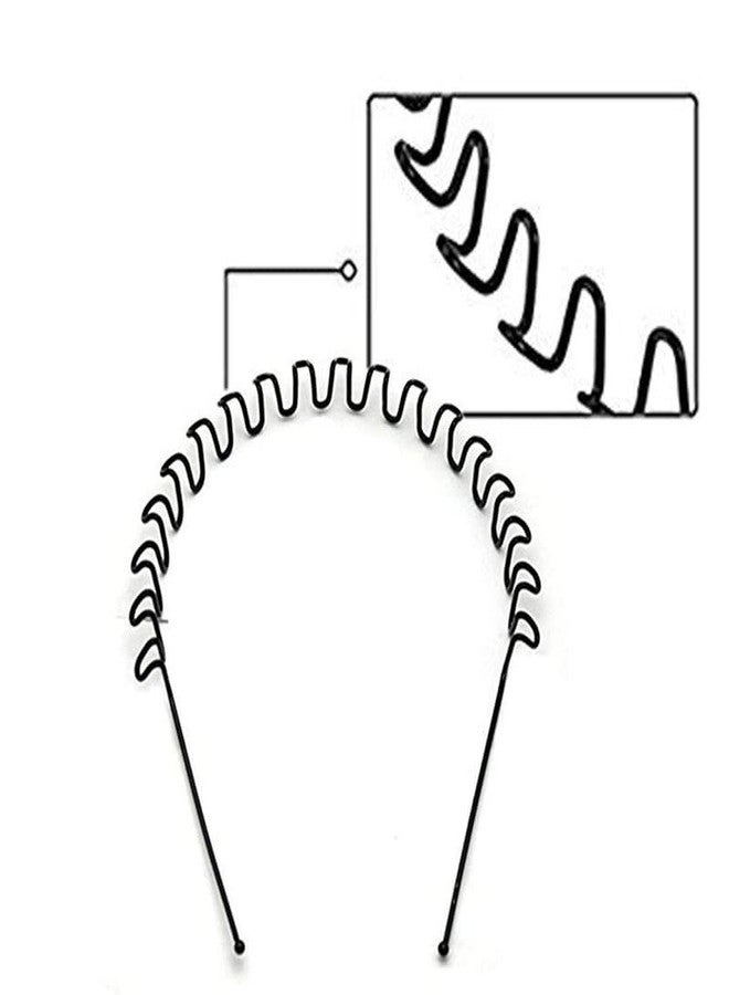 CHANDERKASH Pack of 3, Hair Accessories Set Combo of Hair Flower Gajra/Veni & 2 Pcs Zig Zag Metal Hair Band - Image 2