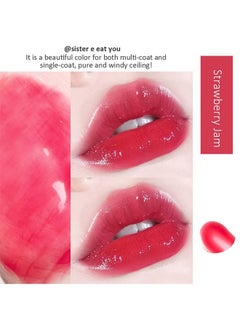 Cappuvini Fruit Pearlescent Plumping Lip Oil - Lip Care Pearl And Shimmer Mini Lip Gloss - Lip Care Hydrating Lip Gloss Tinted Lip Balm - Long Lasting And Nourishing Lip Glow Oil - Non-sticky Fresh Texture (Strawberry)  - Image 2