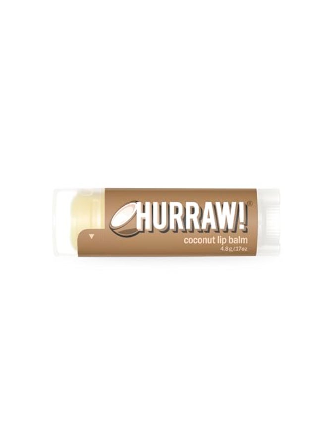 Hurraw! Hurraw Coconut Lip Balm Organic Certified Vegan Cruelty and Gluten Free NonGMO 100 Natural Ingredients Bee Shea Soy and Palm Free Made in USA - Image 1