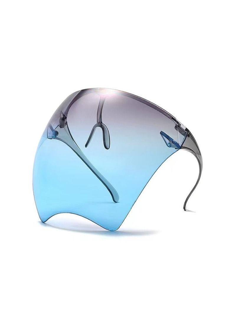 Generic 1-Piece High Quality Fashion Transparent HD Anti-Fog Sunglasses,Anti Droplet Dust-Proof Protect Full Face Covering Mask,Saliva-Proof Windproof Face Shield Sunglasses  - Image 1