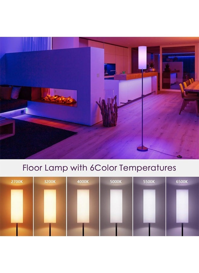 keke - Modern WIFI and Bluetooth Floor Lamp with RGB LED Bulb - Image 1