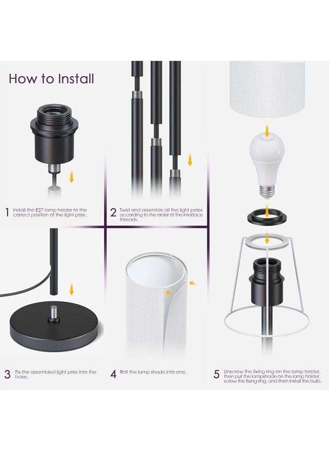 keke - Modern WIFI and Bluetooth Floor Lamp with RGB LED Bulb - Image 1