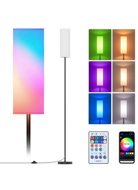 Modern WIFI and Bluetooth Floor Lamp with RGB LED Bulb