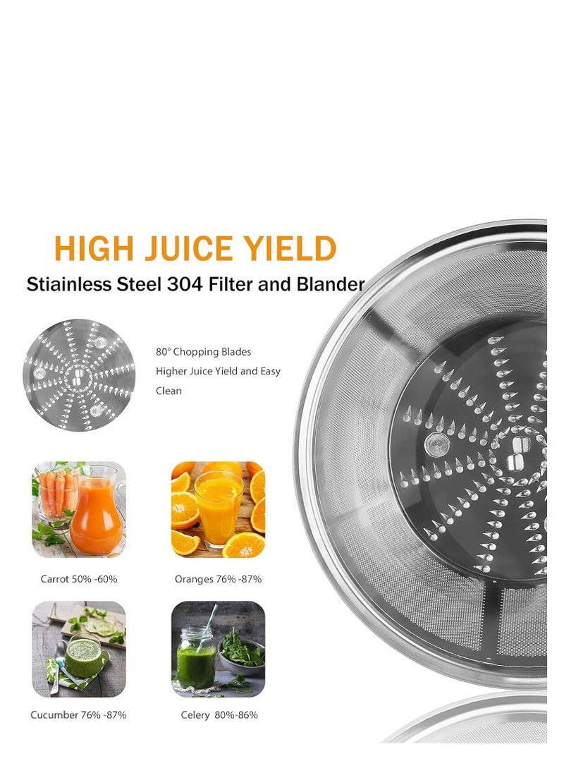 Rightsure Juice Extractor for Fruits and Vegetables Stainless Steel Juice Squeezer 500ml 70mm Electric Juicer Machine 2 Speed Mode Extractor Fruit & Veg  - Image 5