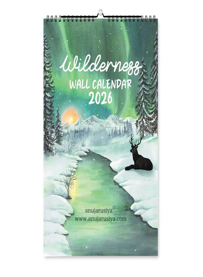 Anujarusiya Calendar 2026-2027 Wall Hanging | 11”X 17.5”| Wilderness Nature Watercolors Paintings Printed on 300 GSM Paper | Notes, Scheduling and Planning | Office and Home - Image 1