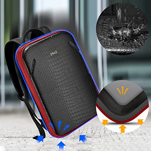 ZINZ Protective Laptop Backpack, Expandable Computer Bag Rucksack with Hard Leather Cover & 3 Compartments for 15 15.6 16 inch Notebooks, Ergonomic Shoulder Strap，B01RD01 - Image 5