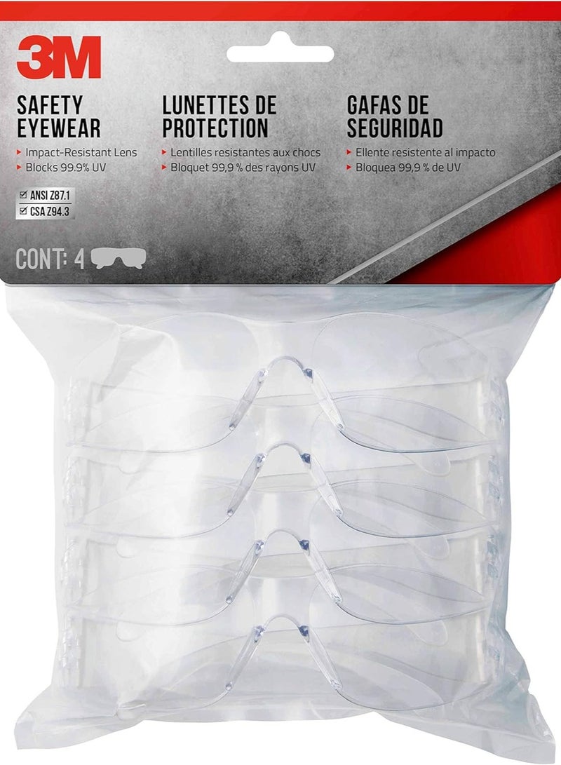 3M Virtua AP Safety Glasses Clear Pack of 4Pcs - Image 1