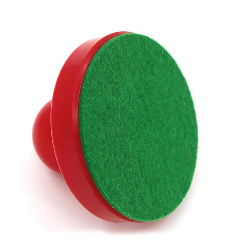 96mm Air Hockey Pucks Set 16pcs with Felt Protectors Red and Dark Blue Handles - Image 3