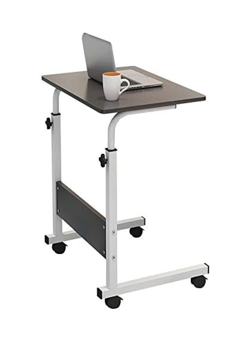 مكتب كمبيوتر وترابيزة جانبية متعددة الاستخدامات – خشب MDF وهيكل معدني – ارتفاع قابل للتعديل – تصميم أنيق بعجلات - Image 2