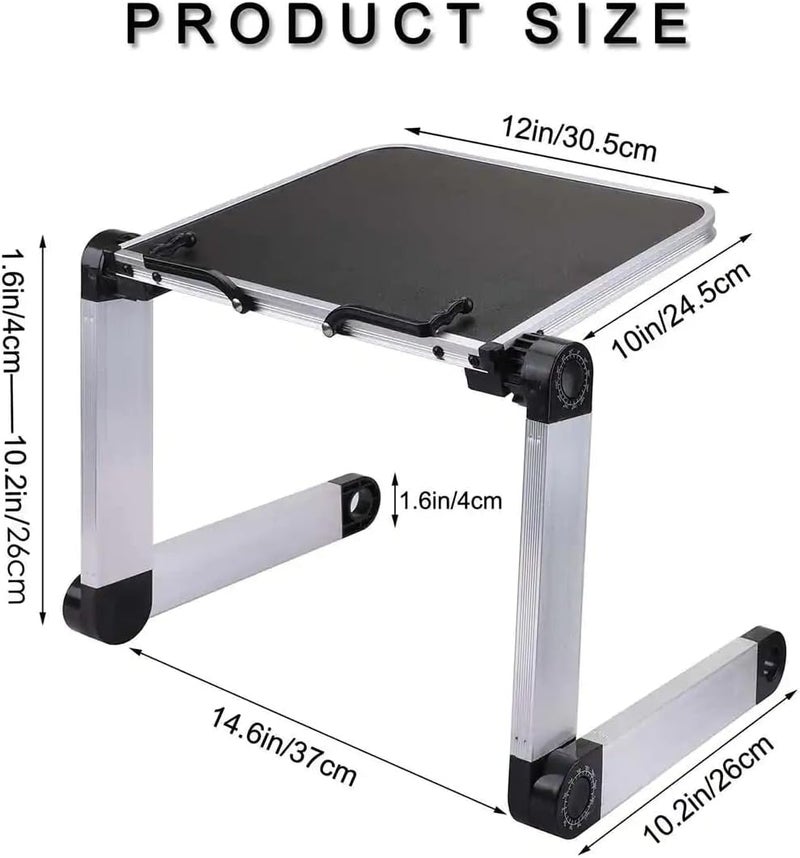 Kriva Adjustable Ergonomic Book Holder, Aluminum Laptop Table Stand with Side Clips, Multiple Heights, Angles, Portable Cookbook Stand for Textbook, Recipe, Tablet, TV, Bed, Workstation - Image 4
