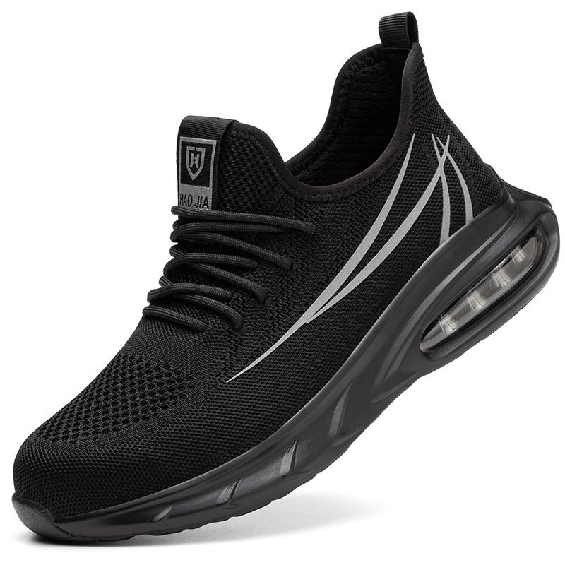 Four-Season Anti-Smash And Anti-Puncture Labor Protection Shoes Construction Site Fly-Woven Mesh Lightweight Safety Protective Shoes Work Shoes For Men - Image 3