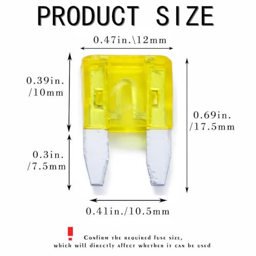 JESUNK 100 Pack Auto Fuses 20 AMP APM/ATM 32V Mini Blade Style Fuses 20A Short Circuit Protection Car Fuse (20 AMP) - Image 2