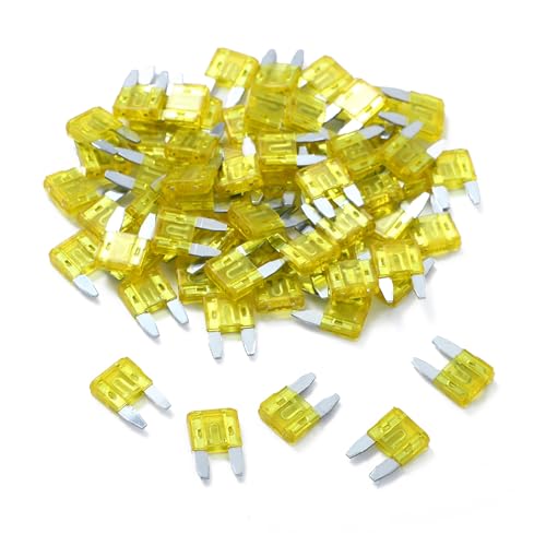 JESUNK 100 Pack Auto Fuses 20 AMP APM/ATM 32V Mini Blade Style Fuses 20A Short Circuit Protection Car Fuse (20 AMP) - Image 1