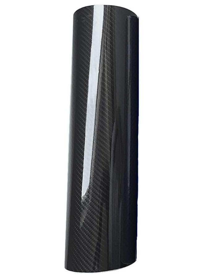 PROMASS 5D High Glossy Carbon Fiber Vinyl Wrap Film Auto Car Truck Interior DIY Decoration Sticker Car Styling Accessories (Black)  - Image 1