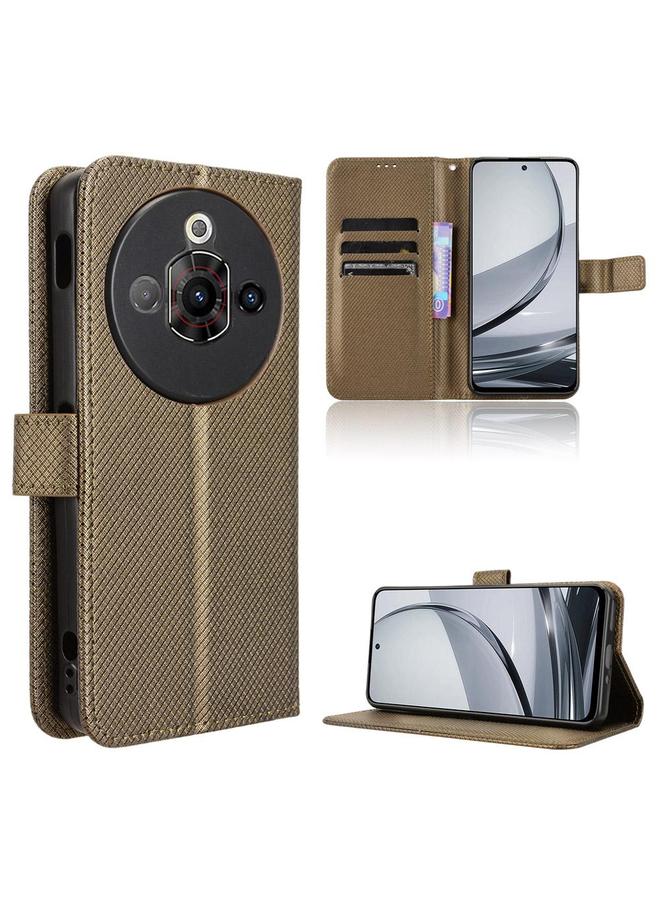 The Bros Case For ZTE nubia Focus Pro 5G Diamond Texture Leather Phone Case