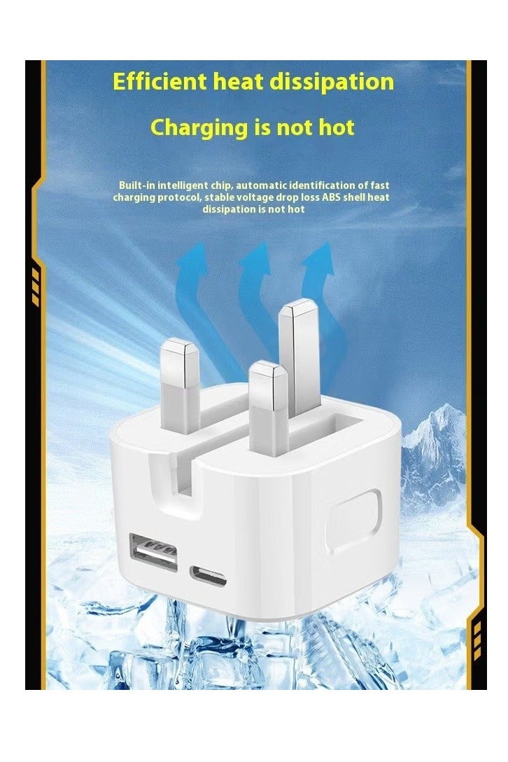 35W USB-C Power Adapter White Charger Fast USB C Charger iPhone 15 Fast Charger Head Type-C Power Plug Universal Travel Adapter USB-C Plug For Both Android And Apple Can Charge iPhone 15/15 Pro Max/15 Pro/15 Plus/14/13/12/11,etc White - Image 3
