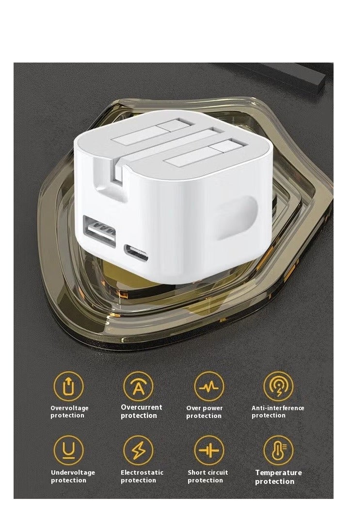 35W USB-C Power Adapter White Charger Fast USB C Charger iPhone 15 Fast Charger Head Type-C Power Plug Universal Travel Adapter USB-C Plug For Both Android And Apple Can Charge iPhone 15/15 Pro Max/15 Pro/15 Plus/14/13/12/11,etc White - Image 2