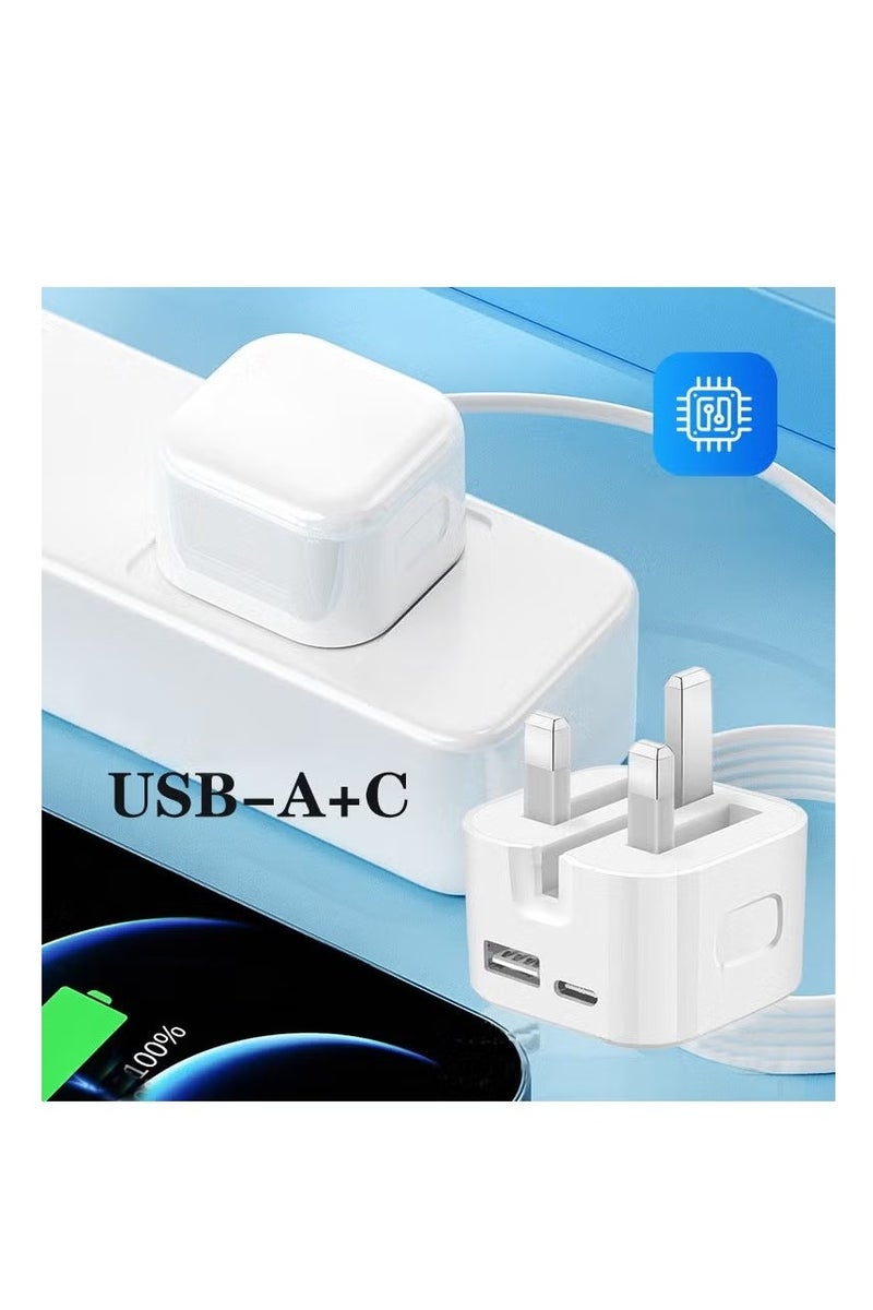 35W USB-C Power Adapter White Charger Fast USB C Charger iPhone 15 Fast Charger Head Type-C Power Plug Universal Travel Adapter USB-C Plug For Both Android And Apple Can Charge iPhone 15/15 Pro Max/15 Pro/15 Plus/14/13/12/11,etc White - Image 4