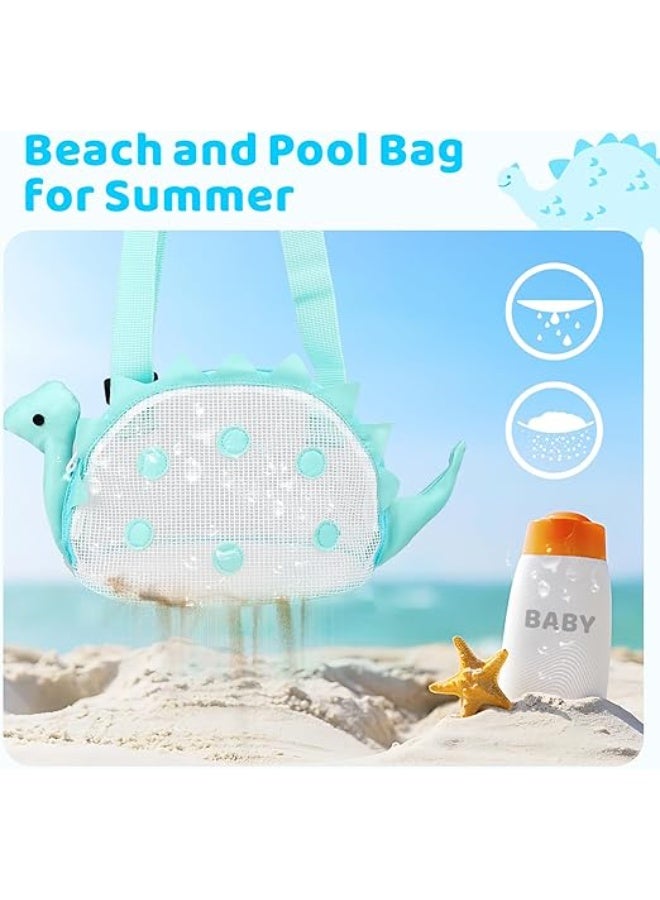Baytion Mesh Beach Bag for Kids Multifuction Crossbody Bag for Outdoor SchoolBeach Toy Mesh Beach Bag Kids  Yellow - Image 5