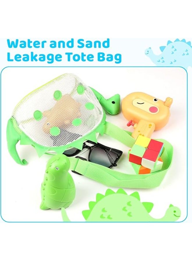 Baytion Mesh Beach Bag for Kids Multifuction Crossbody Bag for Outdoor SchoolBeach Toy Mesh Beach Bag Kids  Yellow - Image 4