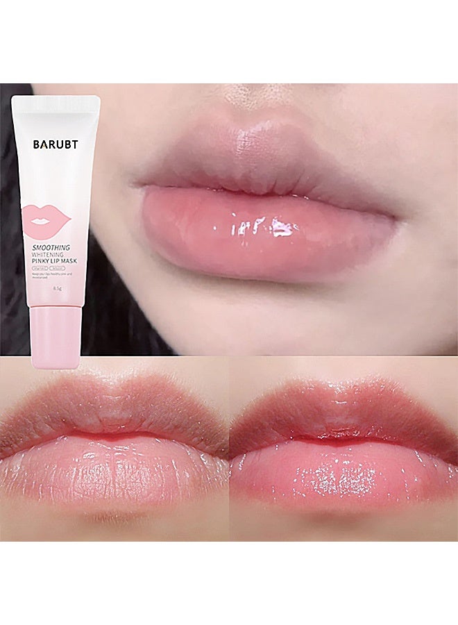 BARUBT Smoothing Whitening Pinky Lip Mask Lip Sleeping Mask for Pink Lips Tinted Lip Balm for Soothing Moisturizing Hydrating Lip Oil for Smooth and Soft Lips Overnight Lip Care Mask Lip Plumper Balm 8.5g - Image 5