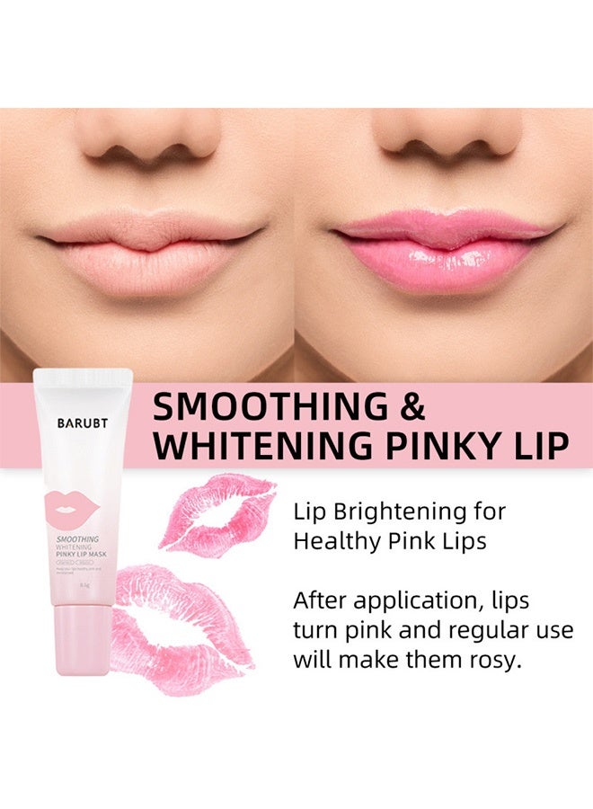 BARUBT Smoothing Whitening Pinky Lip Mask Lip Sleeping Mask for Pink Lips Tinted Lip Balm for Soothing Moisturizing Hydrating Lip Oil for Smooth and Soft Lips Overnight Lip Care Mask Lip Plumper Balm 8.5g - Image 3