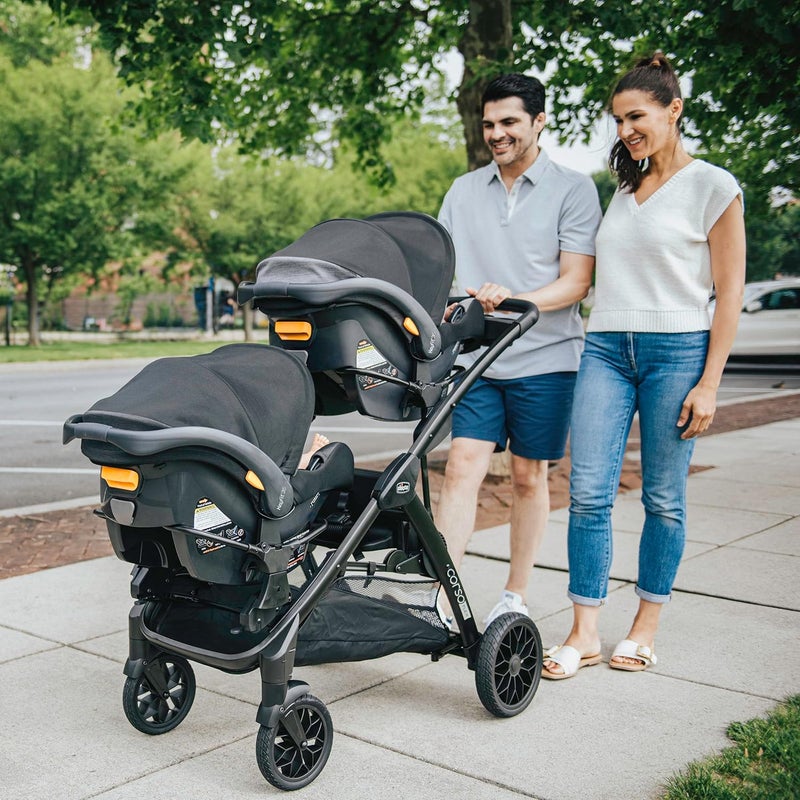 Chicco Corso Flex Infant Car Seat Adapter/Basket for Corso Flex Convertible Stroller - Compatible with Any Chicco Infant Car Seat - Black - Image 4