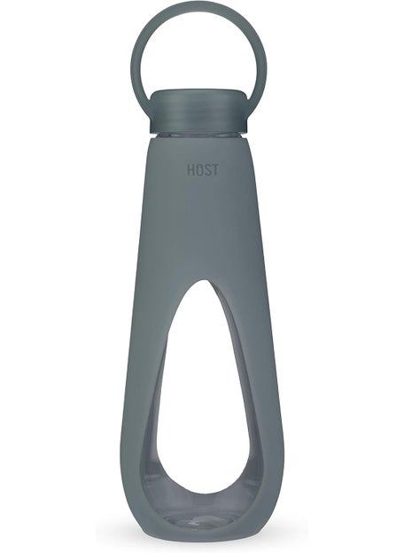 Host HOST Revive Glass Water Bottles, 16 oz, Grey (7256) 