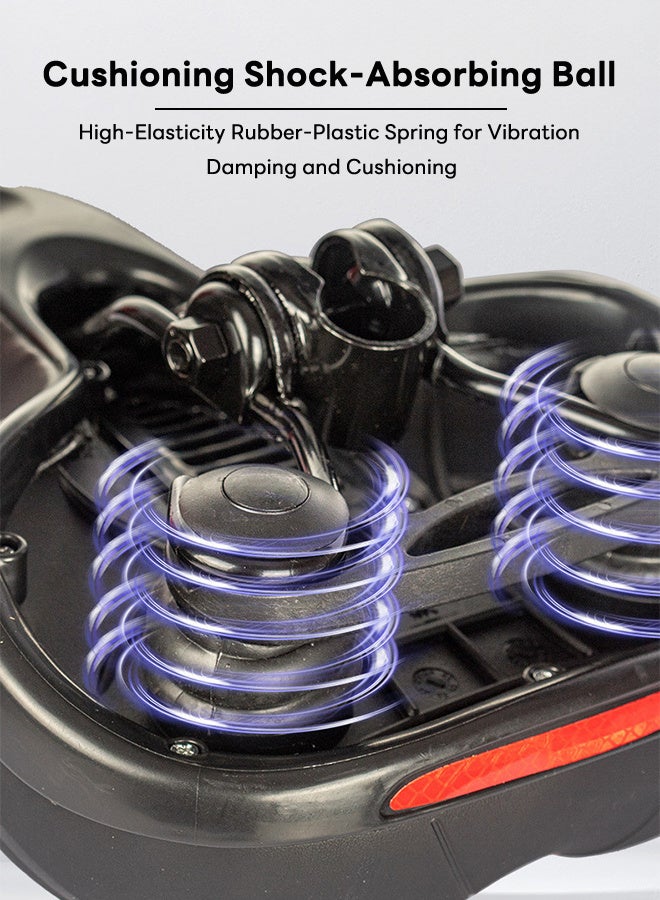 MAANGE Comfort Bike Seat with Rear LED Safety Light Waterproof Shock-Absorbing Ergonomic Revere Memory Foam Wide Saddle for Road, Mountain, Cruiser & Exercise Bikes 26*21cm - Image 5