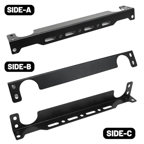 DUZFOREI Oil Cooler Mounting Bracket Kit with Screws Nuts, 330 MM/13 Inch Length, Aluminum Alloy Oil Cooler Mounting Bracket Kit for Engine Oil Cooler - Image 2