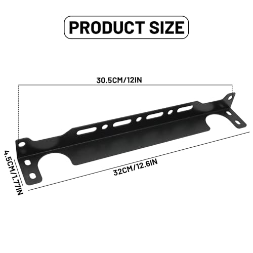 DUZFOREI Oil Cooler Mounting Bracket Kit with Screws Nuts, 330 MM/13 Inch Length, Aluminum Alloy Oil Cooler Mounting Bracket Kit for Engine Oil Cooler - Image 3