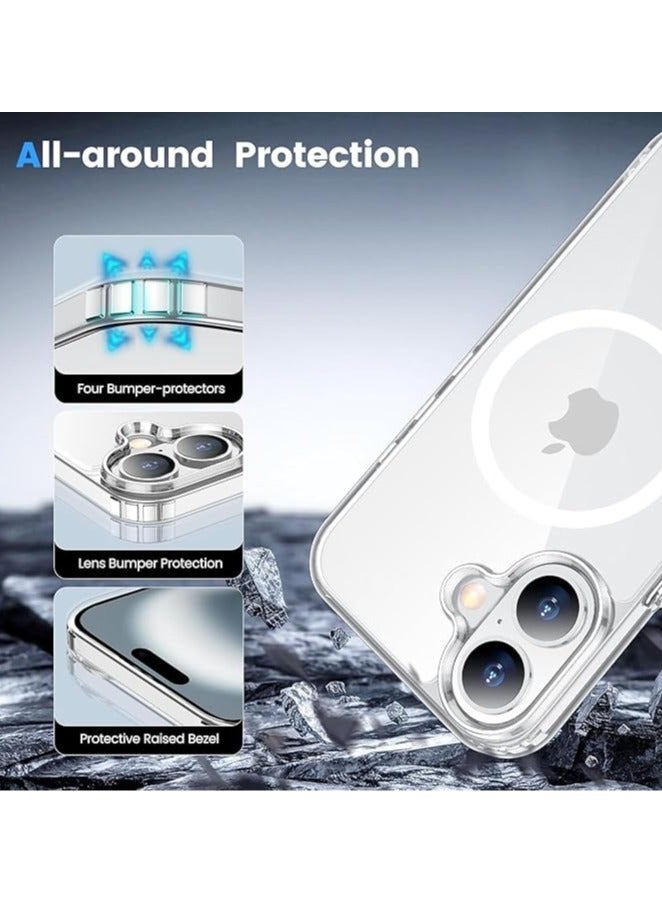 جراب Magsafe المغناطيسي لهاتف iPhone 16 Series جراب MagSafe، غطاء هاتف رفيع للغاية ومضاد للصدمات (iPhone 16) - Image 4