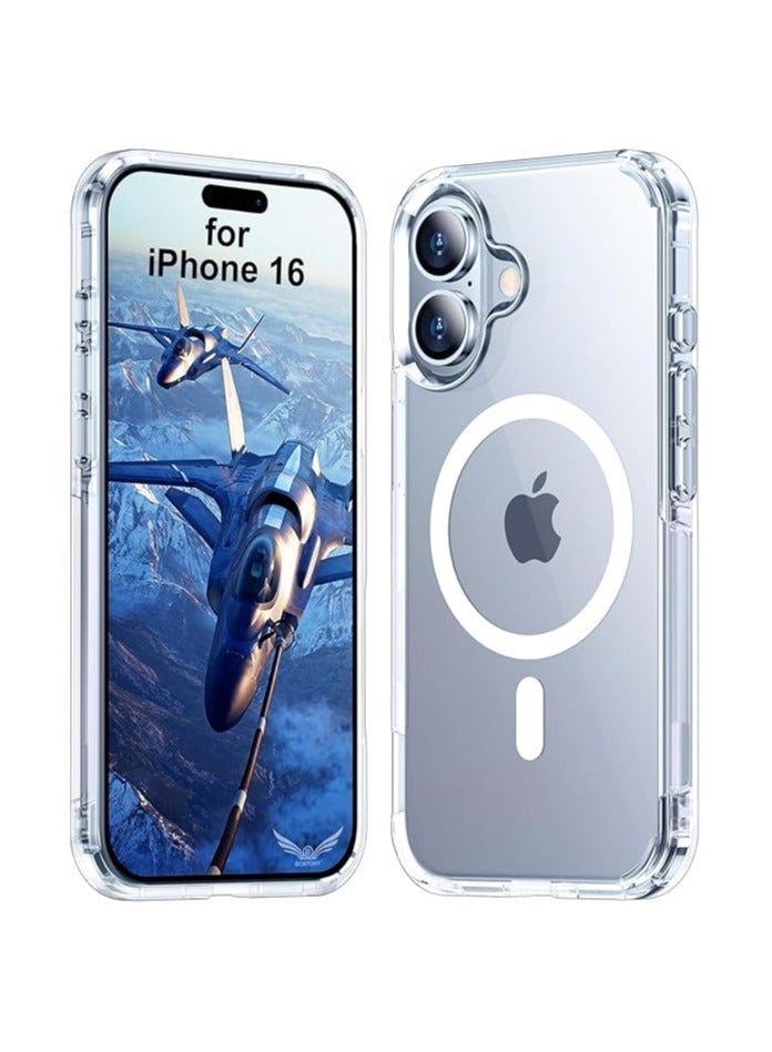 جراب Magsafe المغناطيسي لهاتف iPhone 16 Series جراب MagSafe، غطاء هاتف رفيع للغاية ومضاد للصدمات (iPhone 16) - Image 2