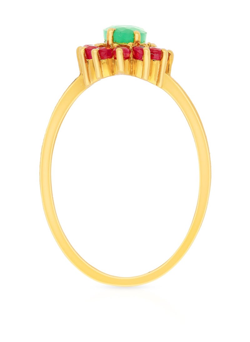 Malabar Gold and Diamonds 22 Carat 916 Purity Precia Gemstone Ring PNAFNC097RN1 for Women  - Image 3