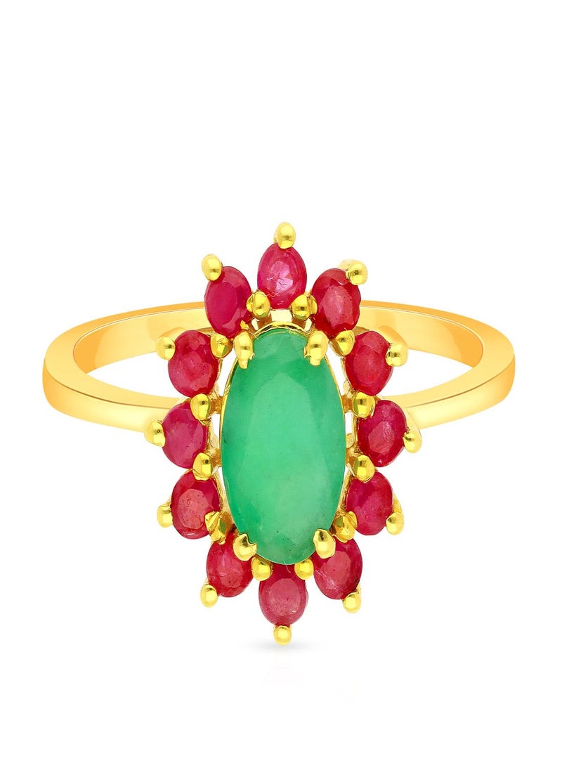 Malabar Gold and Diamonds 22 Carat 916 Purity Precia Gemstone Ring PNAFNC097RN1 for Women  - Image 2