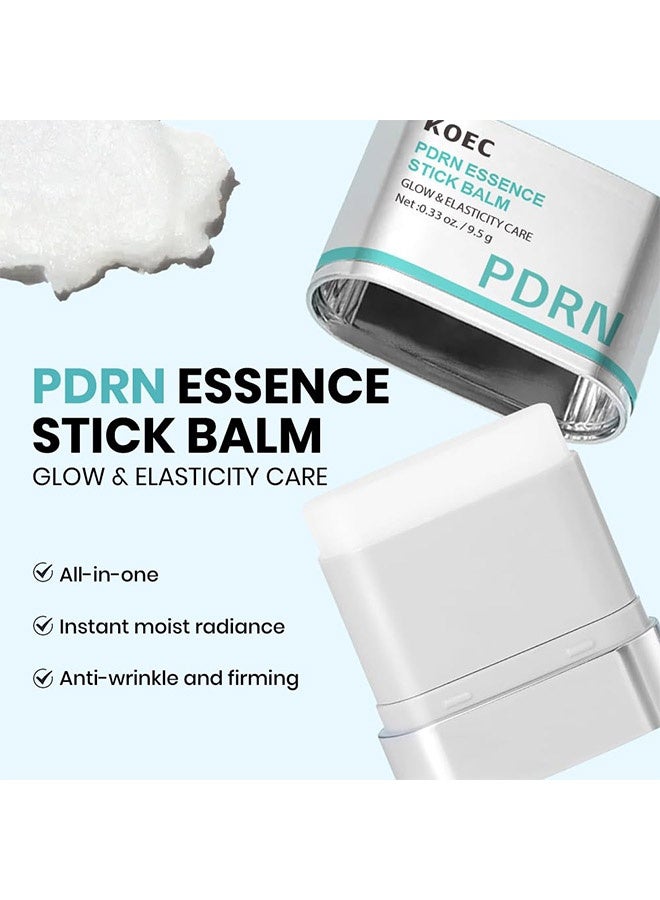 KOEC PDRN Essence Stick Balm,Neck and Eye Firming PDRN Collagen Multi Balm Stick Mositurize,Smooth,Tighten Wrinkles 0.33oz Lightweight - Image 2