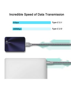 Fasgear 0.3m USB-C to Micro-B Cable | Nylon Braided | 5Gbps | Quick Charge | Metal Connector - pzsku/Z472DFBDCBD9DB9FBE7EDZ/45/_/1739709846/8d33e199-e682-4a9b-a25f-641f9b409f24