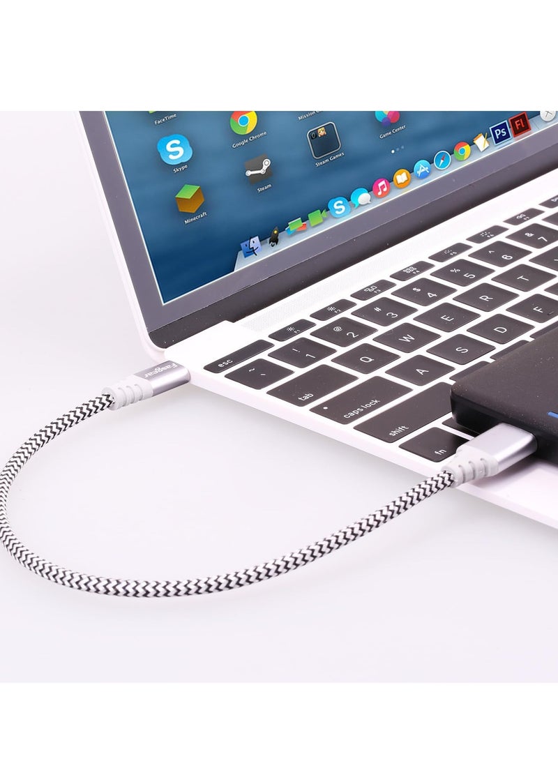 فاسجير كابل Fasgear 0.3m USB-C إلى Micro-B | نايلون مضفر | 5Gbps | شحن سريع | موصل معدني - Image 2