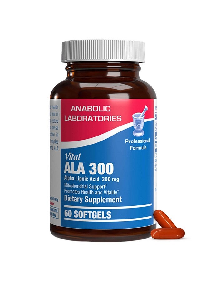 Anabolic Laboratories Alpha Lipoic Acid 300mg - 60 Softgel Supplements for Energy Production and Bone, Eye, and Nerve Health - Vital ALA 300 with Antioxidant Properties - Image 1