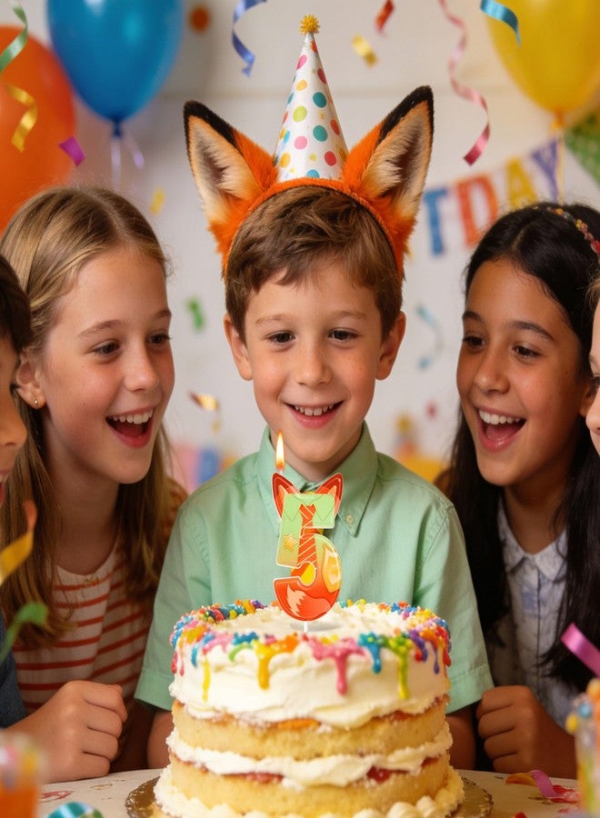 PHD CAKE 2.76 Inch Number 6 Fox Birthday Candles, Fox Number Candles, Cake Number Candles, Party Celebration - Image 4