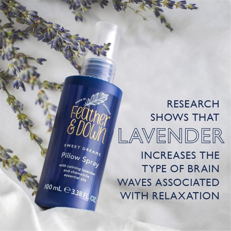 Feather & Down Sweet Dream Pillow Spray (100ml) - With Calming Lavender & Chamomile Essential Oils. Encouraging Calm, Tranquility & a Restful Night's Sleep. - Image 2