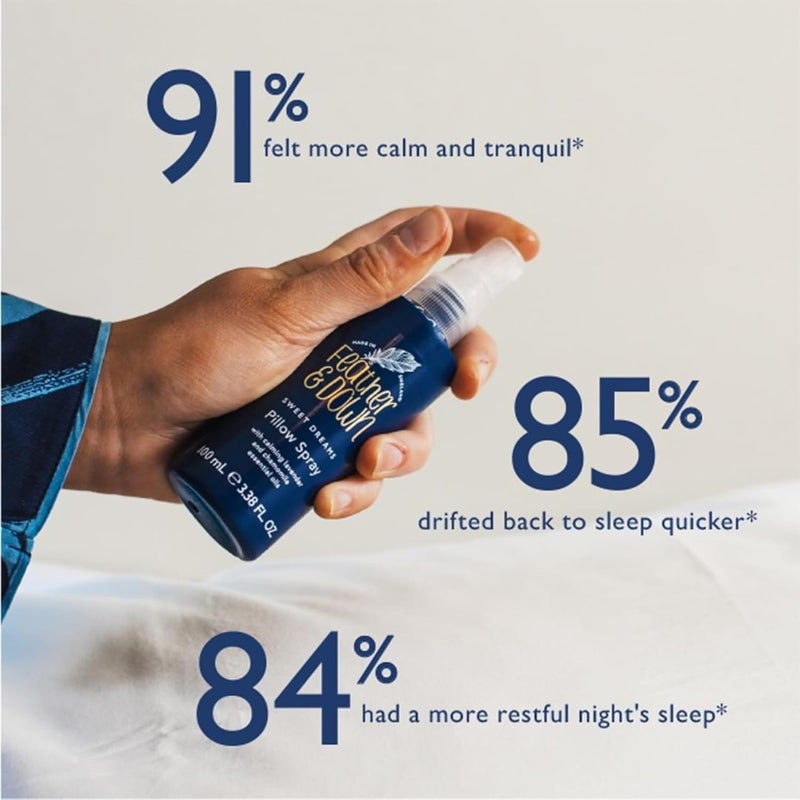 Feather & Down Sweet Dream Pillow Spray (100ml) - With Calming Lavender & Chamomile Essential Oils. Encouraging Calm, Tranquility & a Restful Night's Sleep. - Image 3