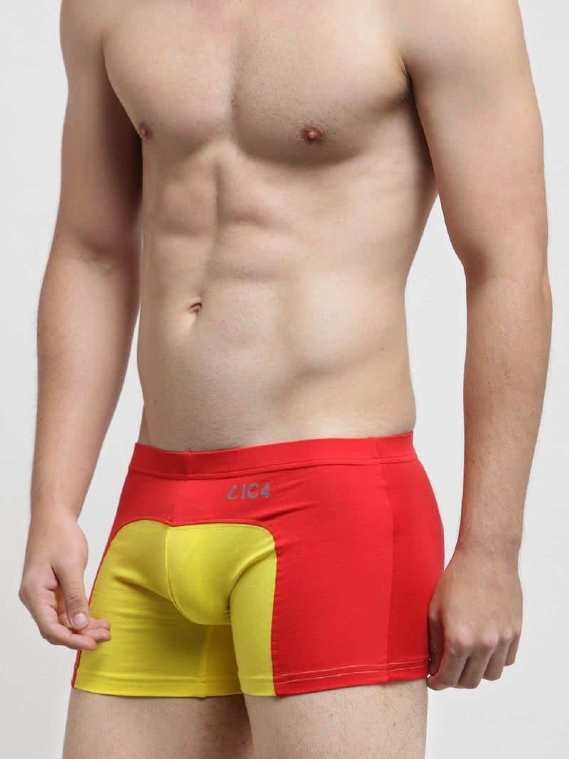 IC4 Store Men's Modern Trunks Red and Yellow Combo Pack - Image 2