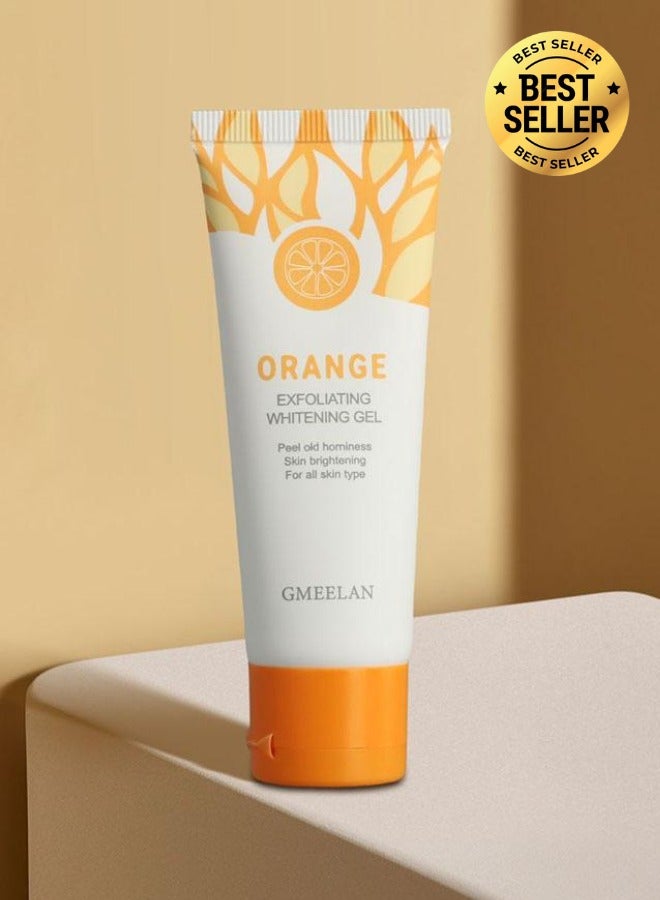 GMEELAN Gmeelan Orange Exfoliating Whitening Gel Face Scrub Dead Skin Remover Pore Cleanser for Bright and Smooth Skin Daily Use for Men and Women All Skin Types  - Image 1