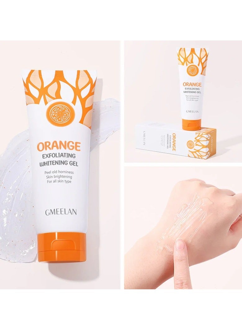 GMEELAN Gmeelan Orange Exfoliating Whitening Gel Face Scrub Dead Skin Remover Pore Cleanser for Bright and Smooth Skin Daily Use for Men and Women All Skin Types  - Image 5