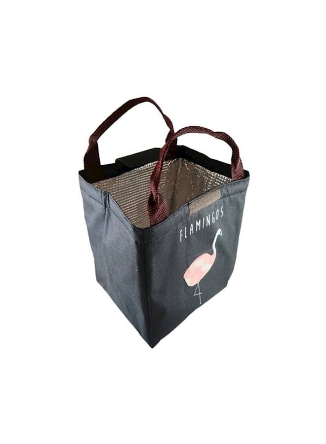 حقيبة غداء فلامنجو مصنوعة من الفوم والألومنيوم، مناسبة للجنسين، خفيفة الوزن، متينة، عازلة للبيئة، تحافظ على الطعام طازجًا - Image 2