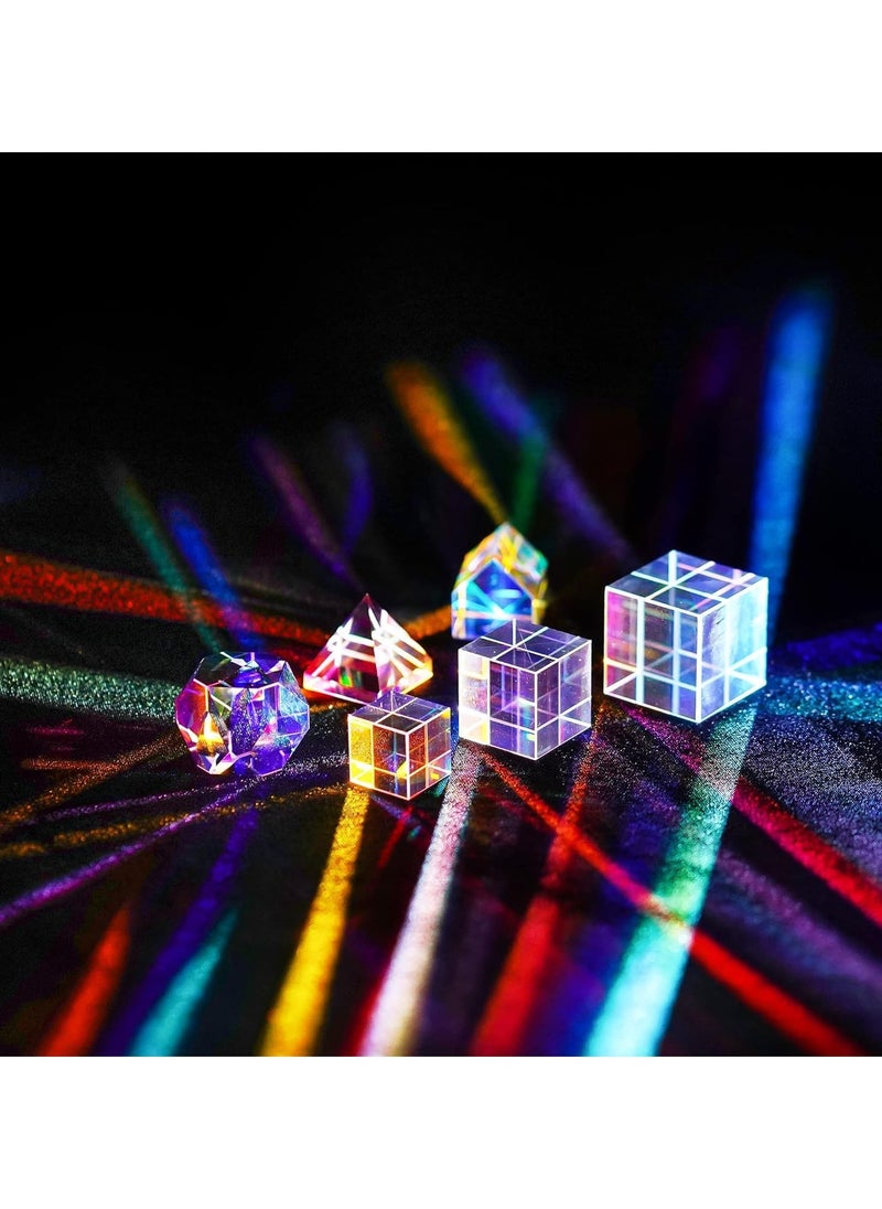 SYOSI - K9 Crystal Glass Prism Cube, 15 x 15 mm Optical Glass RGB Dispersion Prism X-Cube for Physics Teaching, Art Decor, Photography Props - Image 1